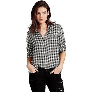 Lucky Brand Womens Plaid Overlay Shirt Size Small